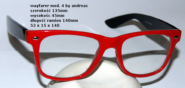 Wayfarer red-black mod. 4 polarized